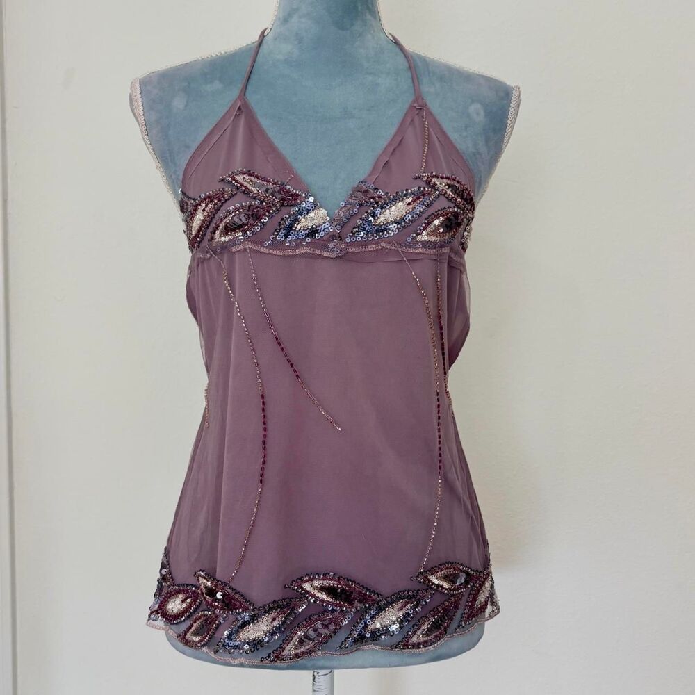 Women's Purple and Brown Crop-top